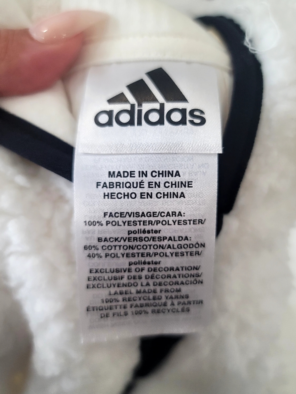 ​NWT Unisex Adidas Toddler Plush Sherpa Fleece Hooded Romper Jumpsuit 18M - Picture 6 of 13